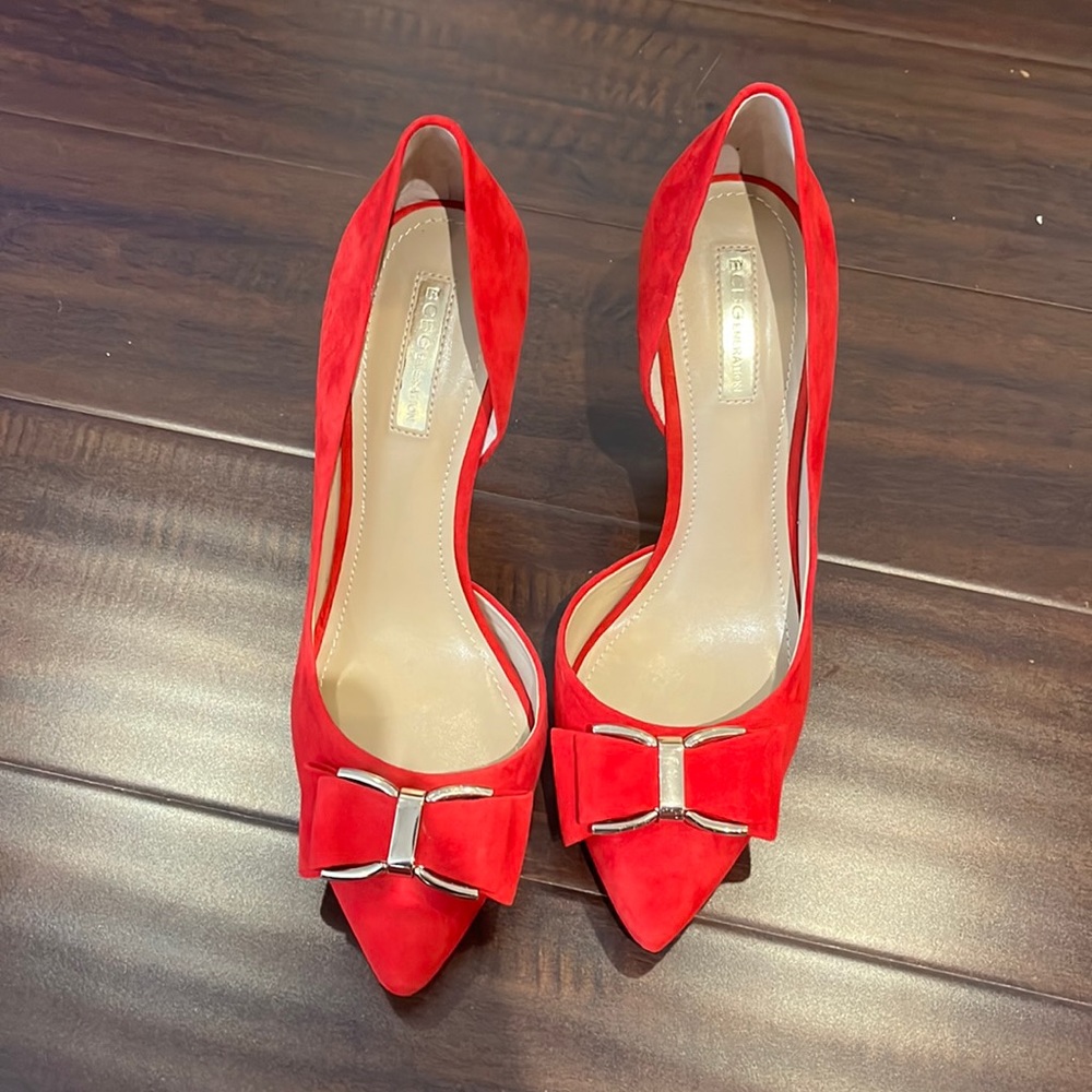Bcbgeneration Red Suede Bow Pumps - 9 - image 2